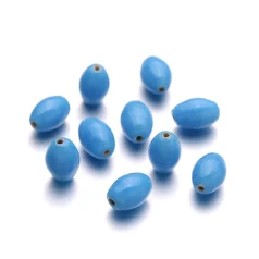 Barley (Rice) Beads Opaque Blue