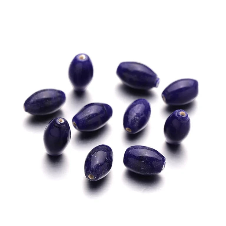 Barley (Rice) Beads Opaque Cobalt Blue