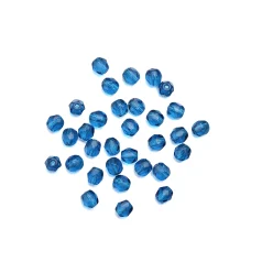 4mm Round - Midnight Blue Aqua