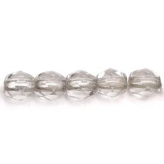 Preciosa Czech Fire-Polished Beads, 4mm Round - COPPERLINED Crystal