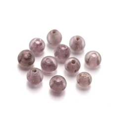 6mm Round Transparent - Light Purple