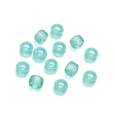 Bead, Preciosa Czech Pressed Glass, 9mm Crow Bead, Transparent Blue Aqua (Hole Size 3.5mm)