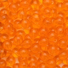 Bead, Preciosa Czech Druk Glass, 6mm Round Bead - Transparent Orange (Hole Size 1.1mm)