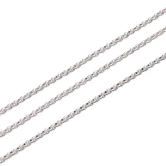 Rolo CHAIN 2.5mm 304 stainless steel chain with ION Silver Plating.  Nickel Free