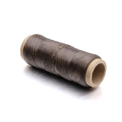 Waxed Flat Polyester Sinew Shades Dark Natural