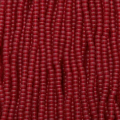 Czech Seed Beads, 11/0 - Transparent Matt Red (strung)