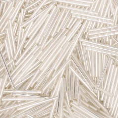 Preciosa Czech Bugle Beads 30mm - Silverlined Crystal (loose)