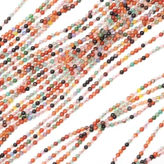 Multicolor Agate Small Round 2mm