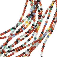 Multicolor Agate Small Round 3mm