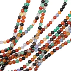 Multicolor Agate Small Round 4mm