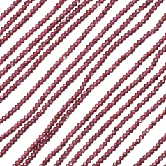 Garnet Faceted Rondelle Beads, 2x3mm