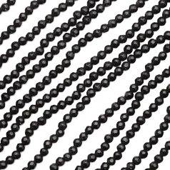 Black Obsidian Faceted Round 4mm