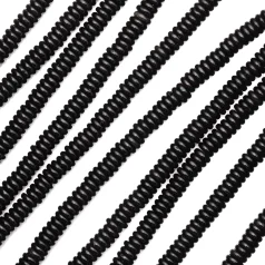 Black Obsidian Rondelle 2x6mm