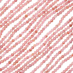 Ruby Quartz Faceted Small Round 3mm