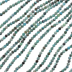 B Grade Hubei Turquoise Faceted Small Round 3mm