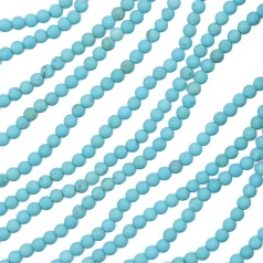 Blue Turquoise Matte Round 4mm