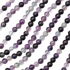 Natural Purple Fluorite Round 6mm