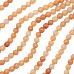 Red Aventurine Faceted Round 6mm