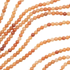Red Aventurine Faceted Round 4mm