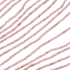 B Grade Natural Pink Opal Faceted Rondelle Beads, 2x3mm