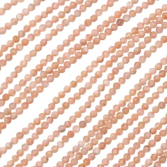 Golden Spot Sunstone Faceted Small Round 2mm