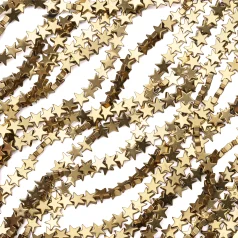Gold Plated Hematite Star Beads 6x6mm