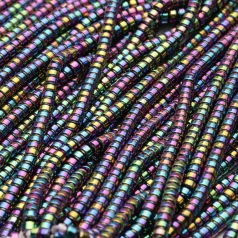 Plated Hematite Rondelle 3x4mm