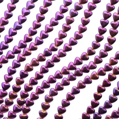 Plated Hematite Heart 6mm