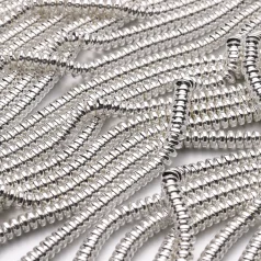 Sterling Silver Plated Hematite Rondelle 4x6mm