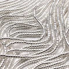 Sterling Silver Plated Hematite Rondelle 3x5mm