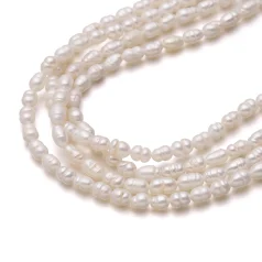 Fresh water pearl oval 3-4mm - C Grade