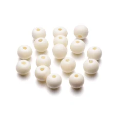 Rondelle Bone beads 10x8mm - White