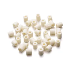 Small Tube Beads 5x5mm - White