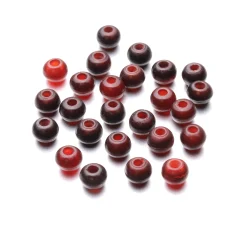 Round Horn Beads 8mm - Red