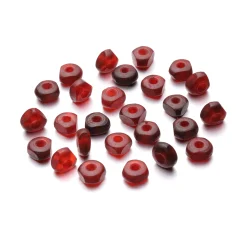 Flat Spacer Horn Beads 8x4mm - Dark Red