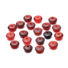 Flat Rondelle Horn Spacer 10x4mm - Red