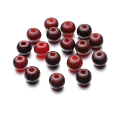 Round Horn Beads 10mm - Red