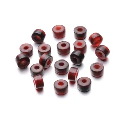 Wheel Horn Beads 8x5mm - Red