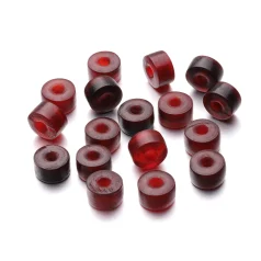 Tube Horn Beads 10x6mm - Red