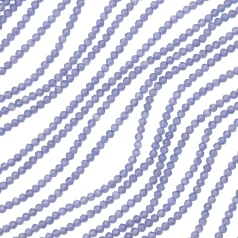 3 mm faceted Cats eye Fiber Optic- Navy