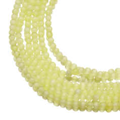 Fiber Optic Cat Eye Beads 6mm Light Yellow