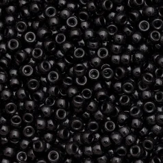 Plastic Pony Beads Black 6x9mm