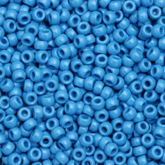 Plastic Pony Beads Blue 6x9mm