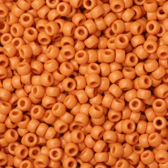 Plastic Pony Beads Dark Orange 6x9mm