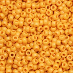 Plastic Pony Beads Amber Yellow 6x9mm