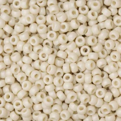 Plastic Pony Beads Pale Cream 6x9mm