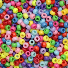 Plastic Pony Beads Mix 6x9mm