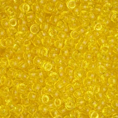 Plastic Pony Beads Transparent Yellow 6x9mm
