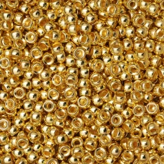Plastic Pony Beads Gold 6x9mm