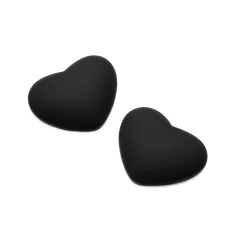 22x17mm Matt Heart Cabochon - Black